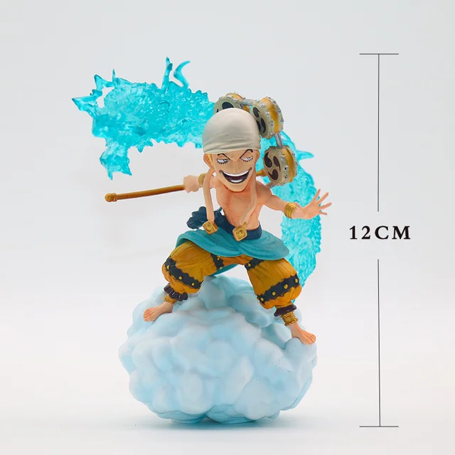 One Piece Anime Enel Action Figure Kawaii Q Version PVC Model GK Lord Of Thunder Collectible Toy Doll Boys Christmas Gift 2