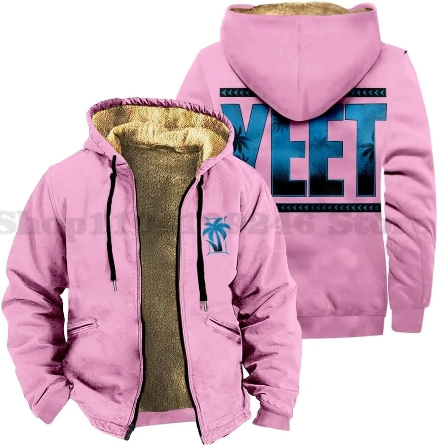 Jey Uso Yeet Zip up Hoodies Fashion Thick Jackets Vintage 90s Trucksuit Men Women Longsleeve 5