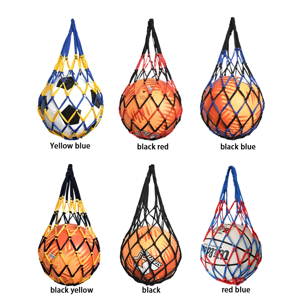 Sports Ball Holder Youth Football Self Trainer Football Net Bag Sports Mesh Equipment for Carrying Basketball Volleyball Soccer