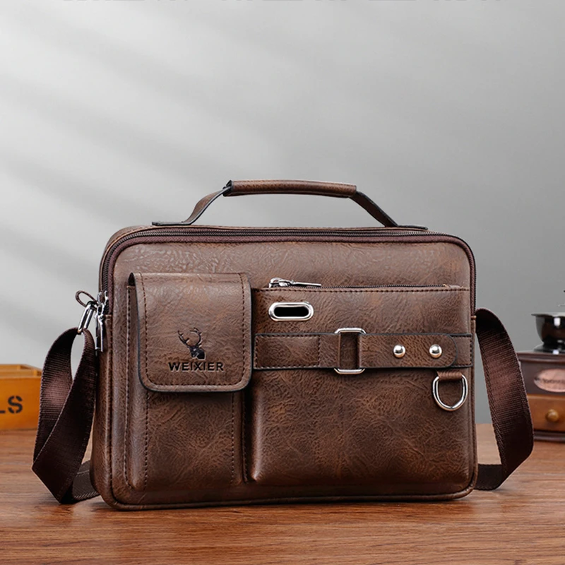 Leather Briefcase Professional Side Bags Lotus Briefcase Bag