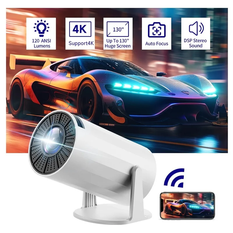 미니 스마트 프로젝터 X8 Max 4K 초고화질 블루투스 듀얼 주파수 2.4G/5G 160ANSI 720P 홈 시네마 야외 프로젝터
