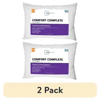 Comfort Complete Bed Pillow Standard Queen Size Hotel Quality Supportive Down Alternative Fiber Fill Washable Bed Pillow for Back Stomach Side Sleepers 2