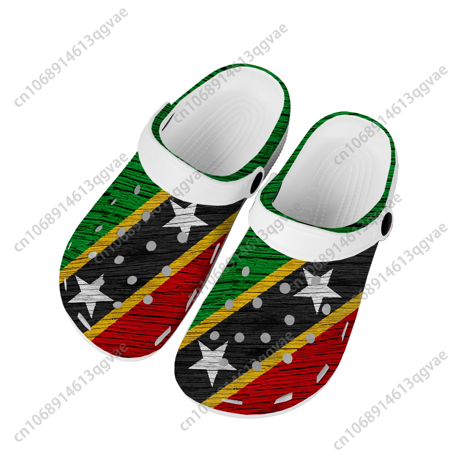 

St Kitts and Nevis Flag Home Clogs Custom Water Shoes Mens Womens Teenager Shoe Garden Clog Breathable Beach Hole Slippers