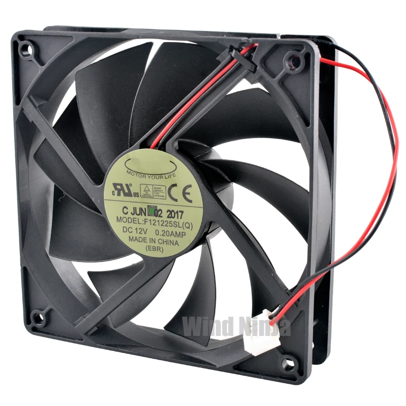 Ventilador de Refrigeração 120x120x25 mm Dc12v 0.20a Linhas 1200rpm Ventilador Silencioso para Gigabyte Chassis de Alimentação F121225sl 12cm 120 mm - Imagem 5