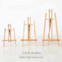 Wooden Trapezoidal Easel, Portable Foldable Display Bracket On The Desktop, Painting Party Easel, Used For Painting Art Display 5