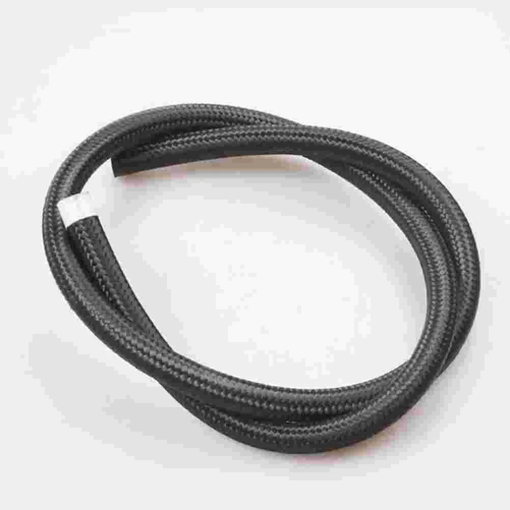 Black Nylon Thread Tube Woven Oil Cooler Tubing Car Tubes Oil Oil Tubes Parts Parts for Car Auto Vehicles Automobile