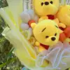 Cartoon Winnie the Pooh Plush Doll Toy Handmade Flower Bouquet Wedding Valentine's Day Christmas Graduation Gifts 6