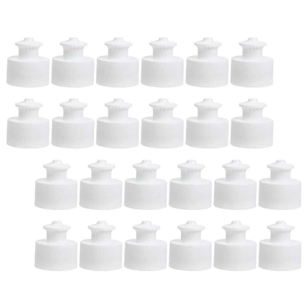 

24 Pcs Waterbottle Pull Caps Plastic Push Replacement Mineral Cover Bottles or Sports Lid