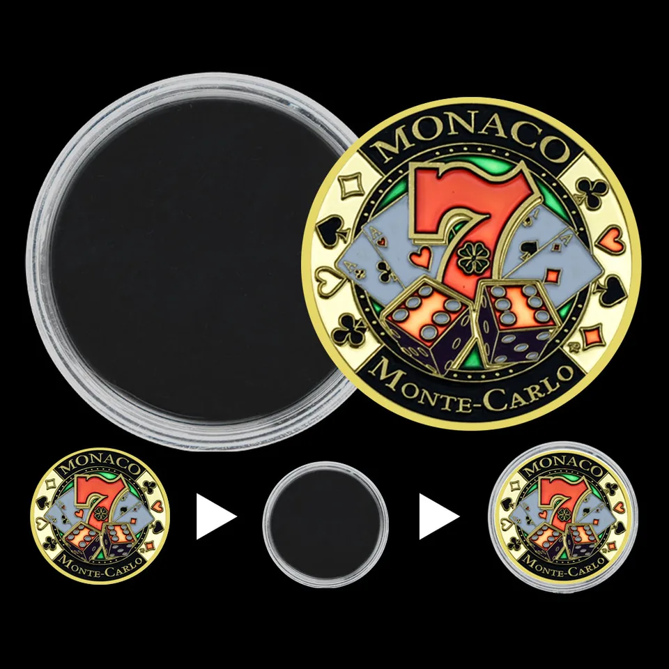 카지노 모나코 행운을 빌어 요 금화 칩 도전 메달 헌신 금속 럭키 포커 가드 기념품 공예 선물 - AliExpress