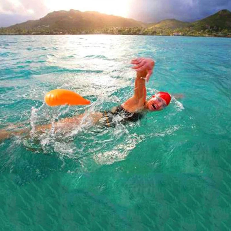 20L Inflatable Open PVC Swimming Buoy Tow Float Dry Bag Double AirBag With  Waterproof Phoone Dry Bag Water Sport Safety Bag