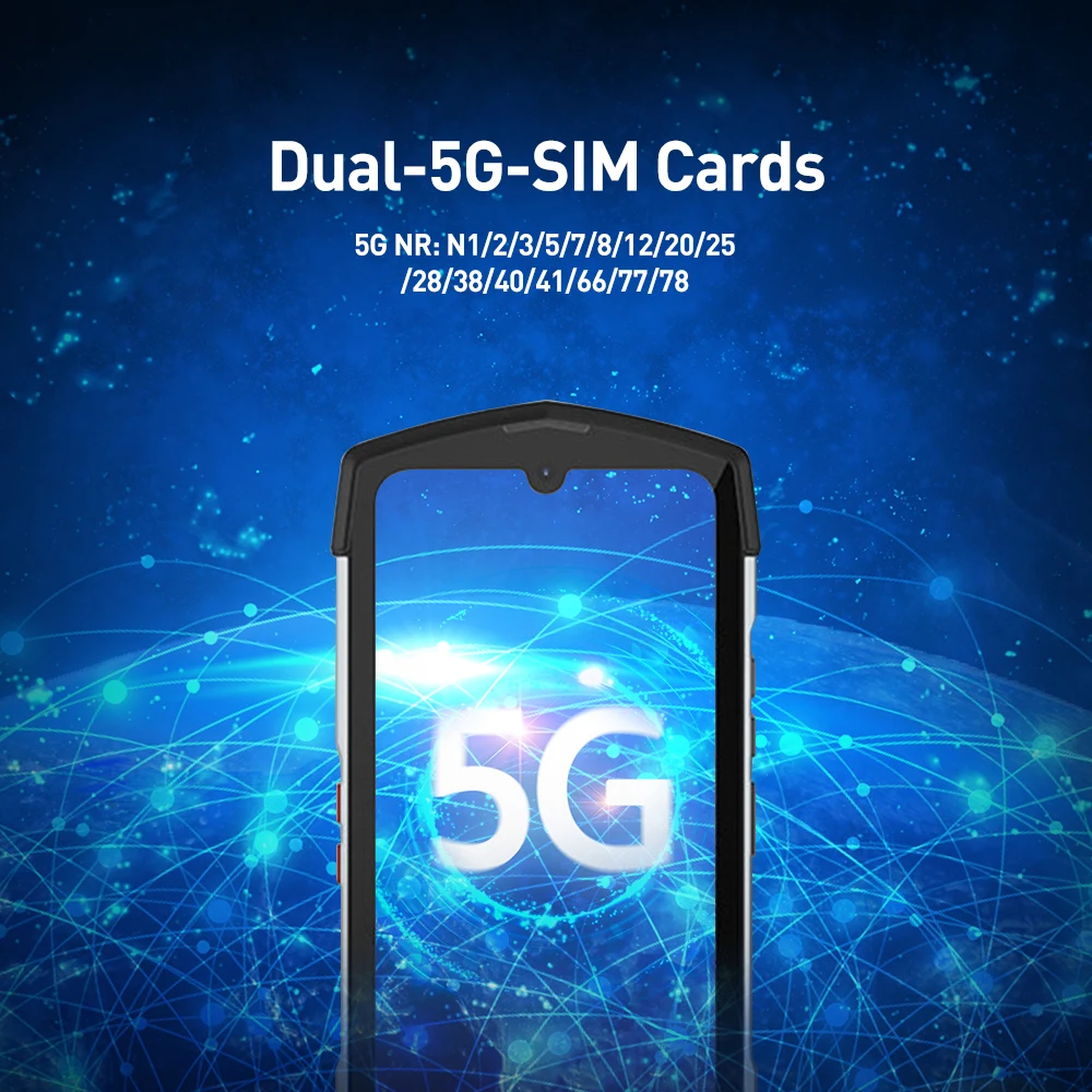 Unihertz TickTock 5G Mobile Phone 8GB 128GB Android 11 Rugged Waterproof Smartphone  Dual Screen 48MP camera IP68  With NFC