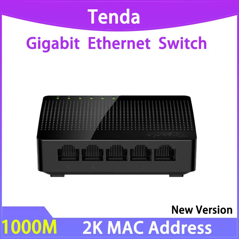 Tenda-mini Gigabit Switch Sg105 1000m Portas Switch de Rede Ethernet Rápido Lan Hub Rj45 Ethernet e Switch Hub