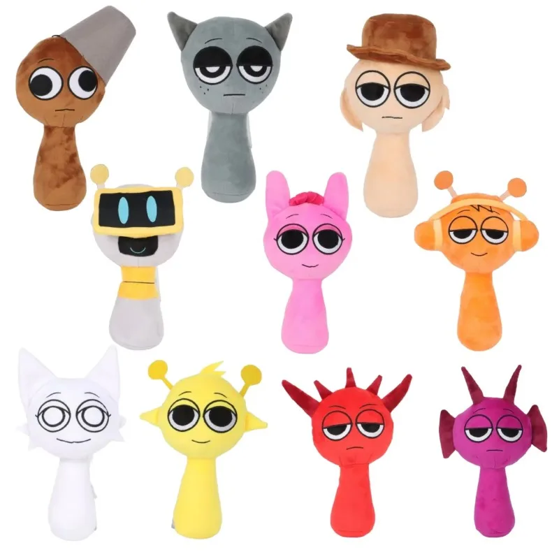 Plush Toys 20cm Sprunki Plush Doll Peripheral Bag Pendant Decora Birthday Christmas Gift for Kids
