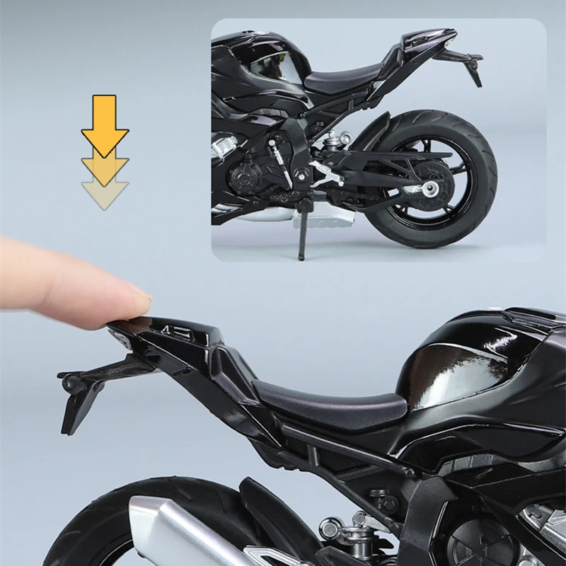 1:12 2023 S1000RR M Version Racing Motorcycle Model Diecast Alloy Metal Cross-country Motorcycle Model Sound Light Kids Toy Gift 4