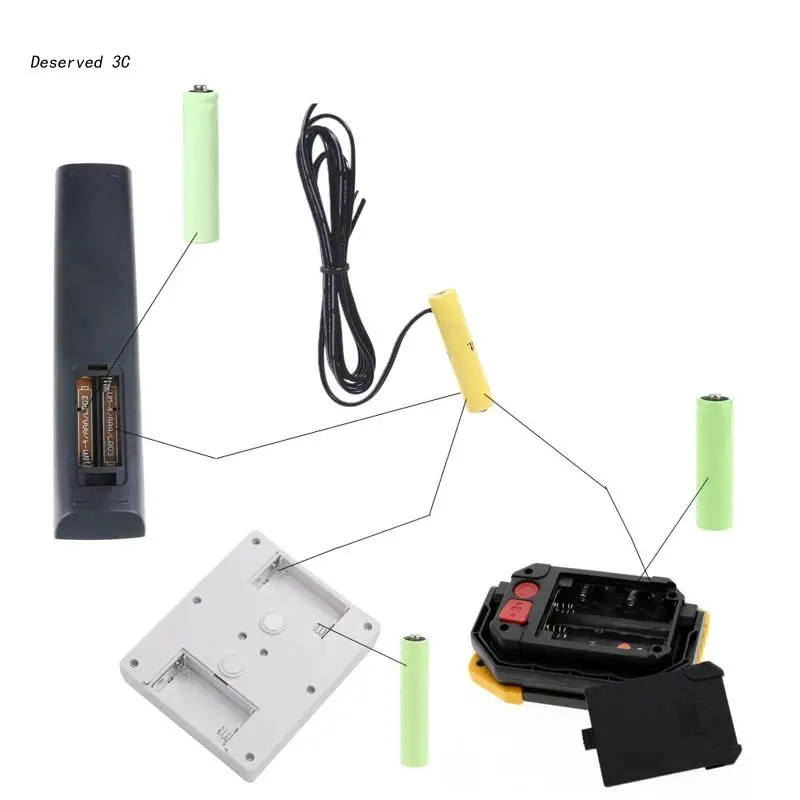 Фото 1,2 m USB для 1,5 V-12V LR03/AM4/AAA/LR6 AM3 AA Аккумуляторный Устранитель Замена 1-8 шт. батарей №4