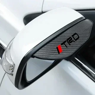 2Pcs Carbon Fiber Car Rearview Mirror Eyebrow Rain Cover For TRD TOYOTA Crown Reiz Corolla Prada Alphard Yaris Vitz Camry GT86