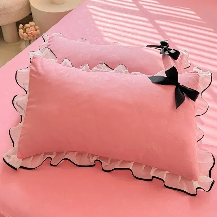 Kissenbezug, Spitzen-Kissenbezug, Spitzen-Kissenbezug, 48 x 74 cm, Kissenbezug für Zuhause, Bett, 1 Stück oder 2 Stück Pillowsham Kissenbezug – Detail 12