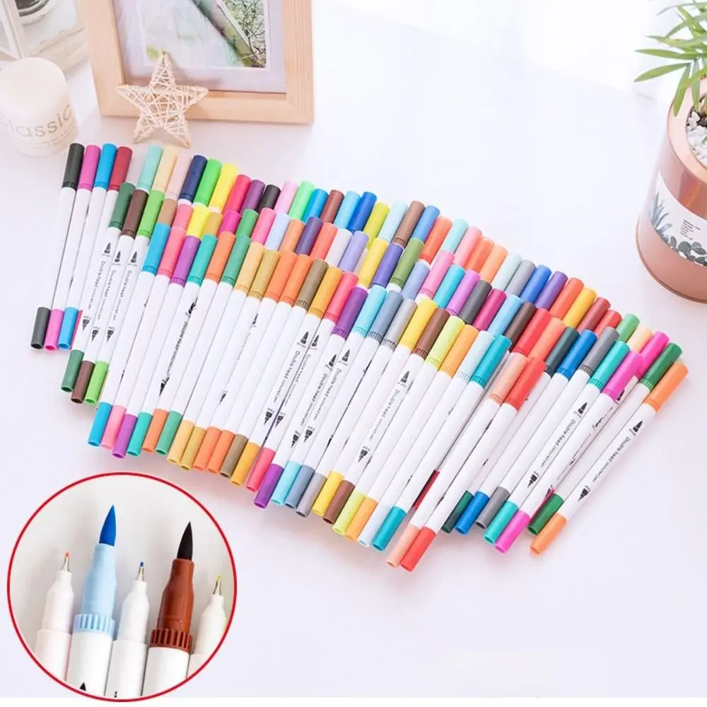 

12/24/36 Pcs Plastic Colores Marker Pens Portable Brush Comic Art Drawing Markers Watercolor Painting Painting Brush Pen
