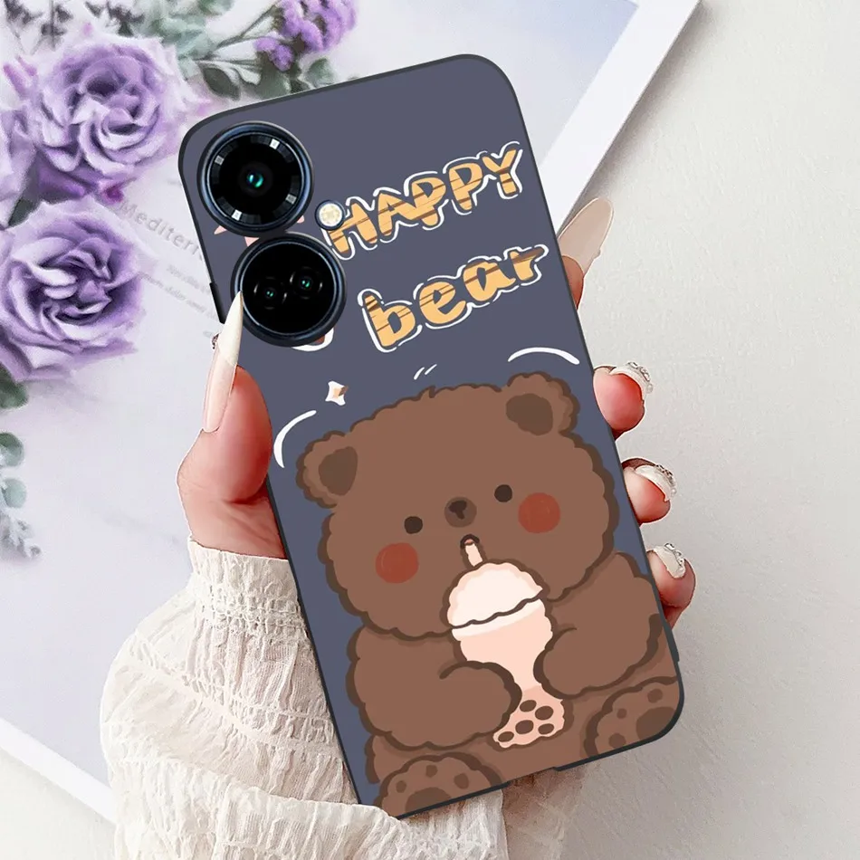Elegant Butterfly Cat Black Silicone Soft Phone Case