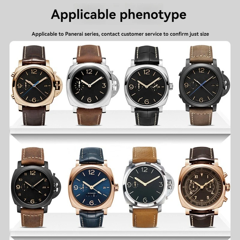 Premium Genuine Cowhide Nubuck Leather Strap Bracelet Watchband
