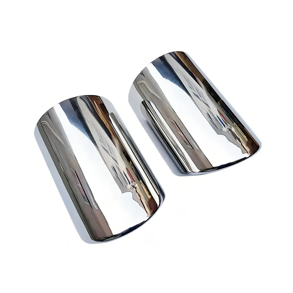 2pcs Car Exhaust Pipe Chrome Stainless Steel Muffler Tip for AUDI Q7 TDI Quattro 2006 2007 2008 2009 2010-2013