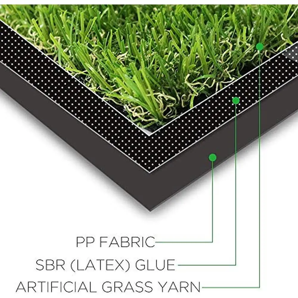 Artificial Grass Turf Dogs 20MM Thick Faux Grass Rug Area 7FTX13FT Waterproof Non-slip Fire Resistant Drainage Holes Indoor