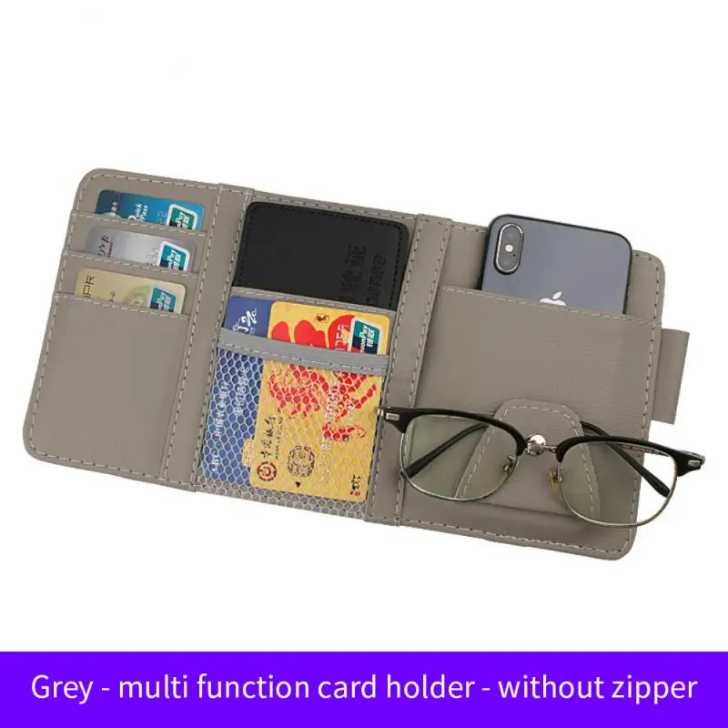 

Car Sun Visor Storage Bag for Ticket Cash Glasses Bill Organizer Pocket Business Card Pen Pouch Holder Auto Interior Accessories