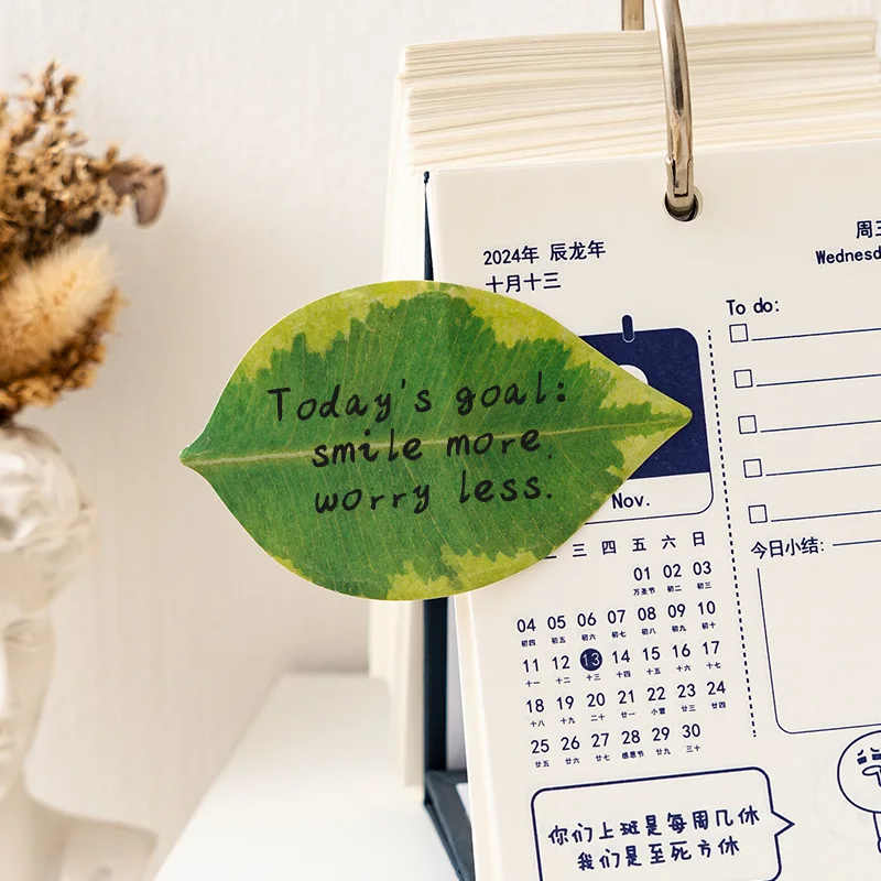 Leaf-Shaped Sticky Notes | Versatile Adhesive Notepads