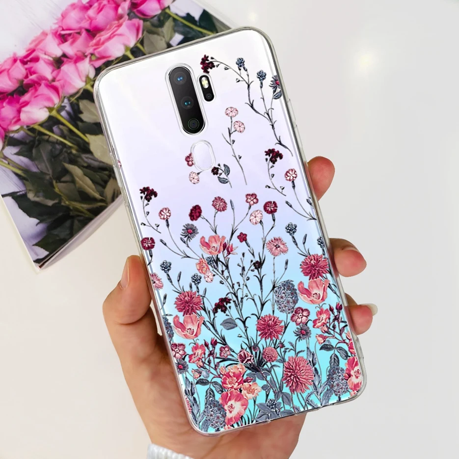 Stylish Painted Clear Silicone Phone Case, Soft Protective Cover