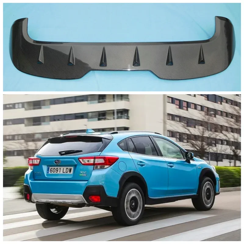 

For Subaru XV 2018 2019 2020 2021 2022 High Quality FPR &Carbon Fiber Rear Trunk Lip Roof Spoiler Splitters