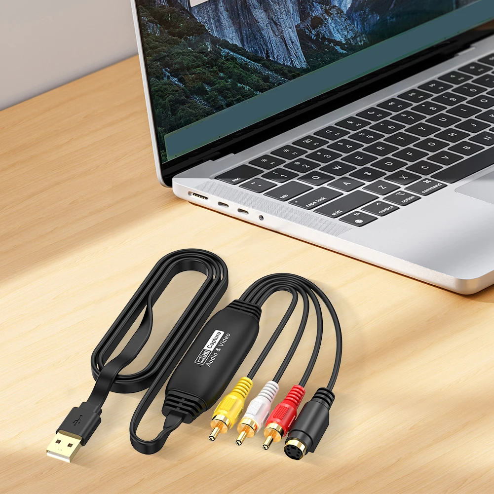 USB Video Capture Card VHS VCR TV DVD Video Audio Converter USB To AV Video Capture Adapter for /PC
