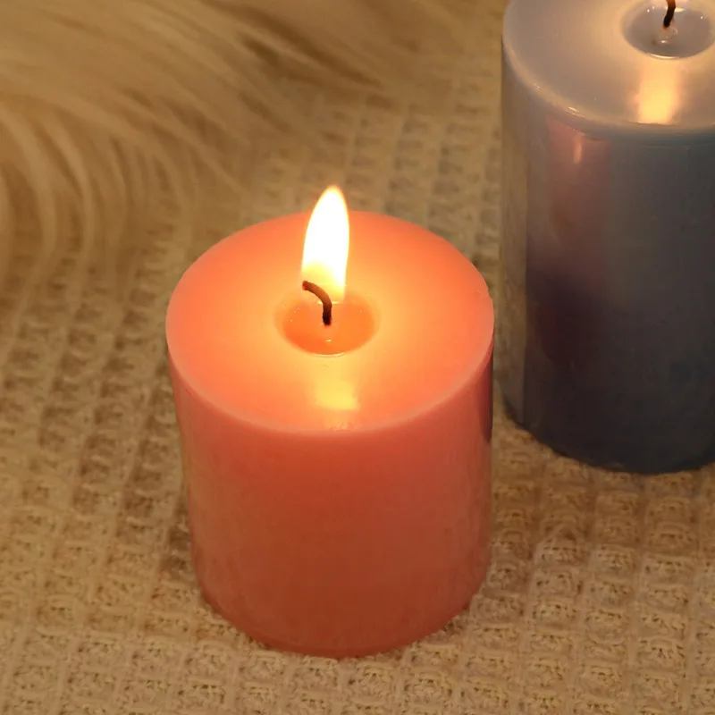 Elegant Minimalist Cylindrical Scented Candle Set for Romantic Ambiance and Home Decor