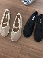 Женские балетки из сетчатой ткани на плоской подошве