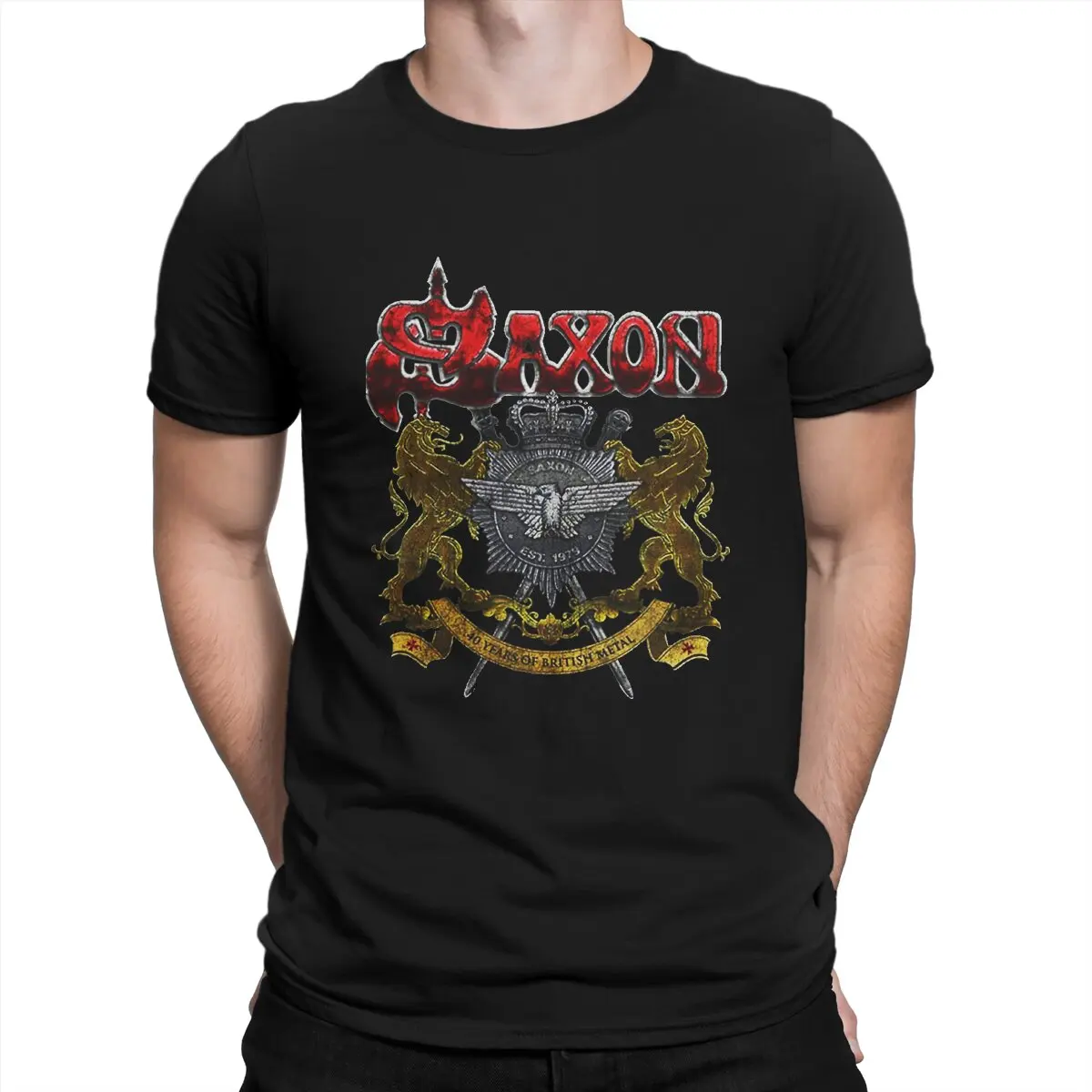 Saxon Camisetas Heavy Metal Mujer Camiseta De Algodón Puro Con