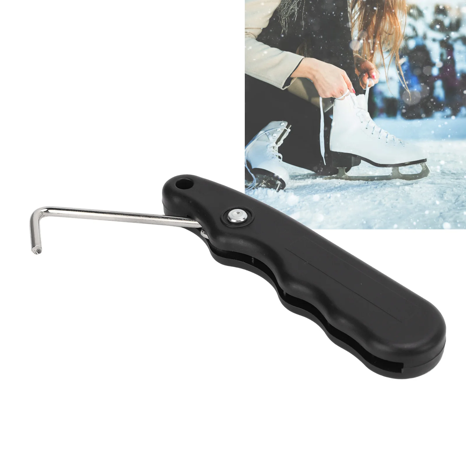 Skate Lace Tightener Handle Hold Stainless Steel Plastic Ice Skate Lace Tightener Tool Skating Tool Parts 5