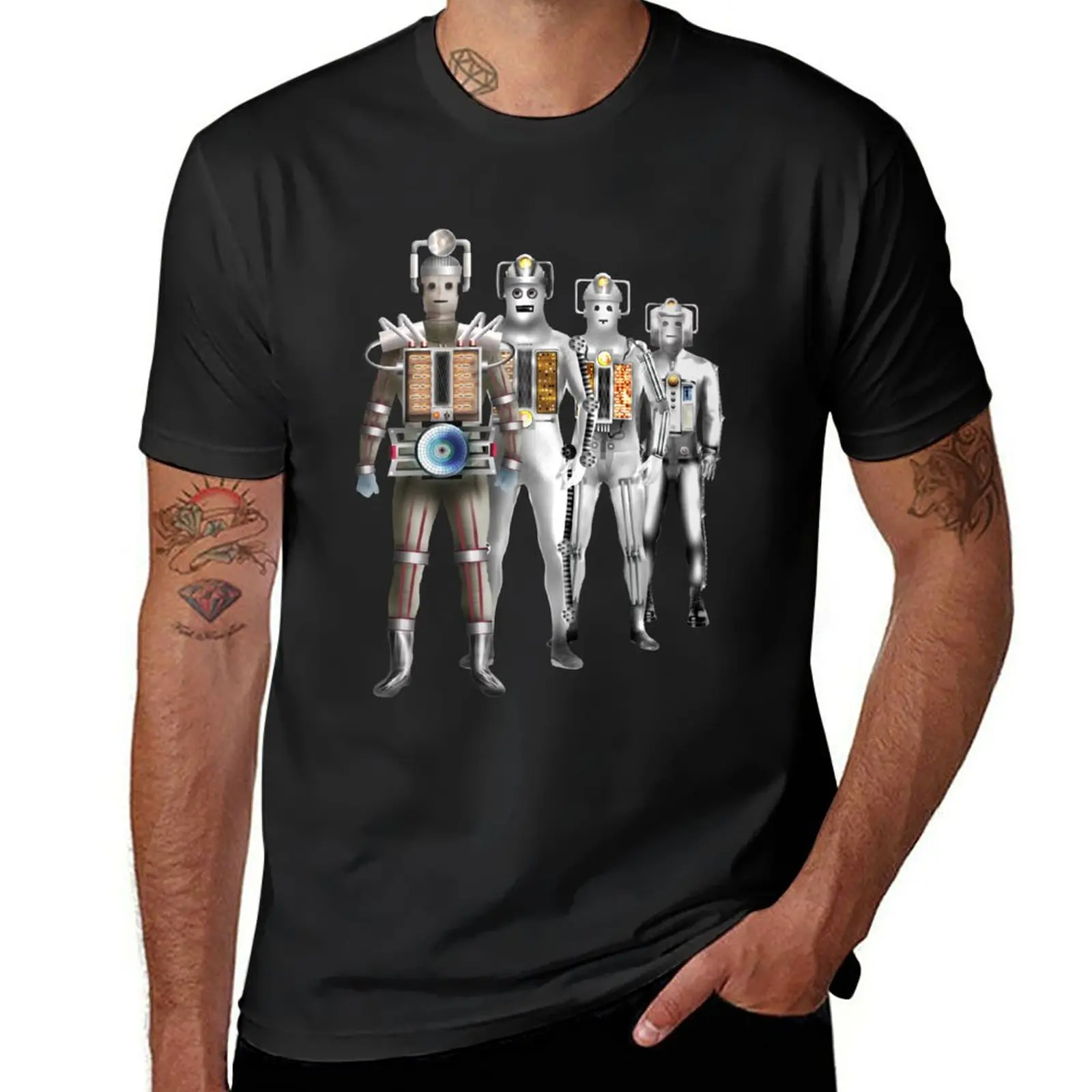 

New Cybermen of the sixties T-Shirt black t shirt mens white t shirts