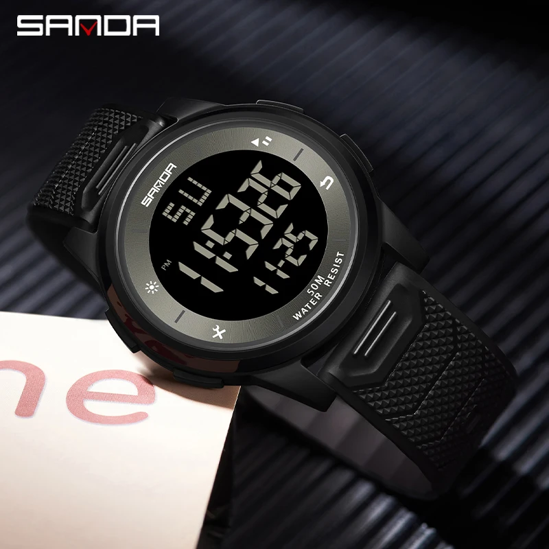 

SANDA Fashion Sport Men's Watches Multifunction 50M Waterproof Digital Watch Men Wristwatch Clock Male Relogio Masculino 6107