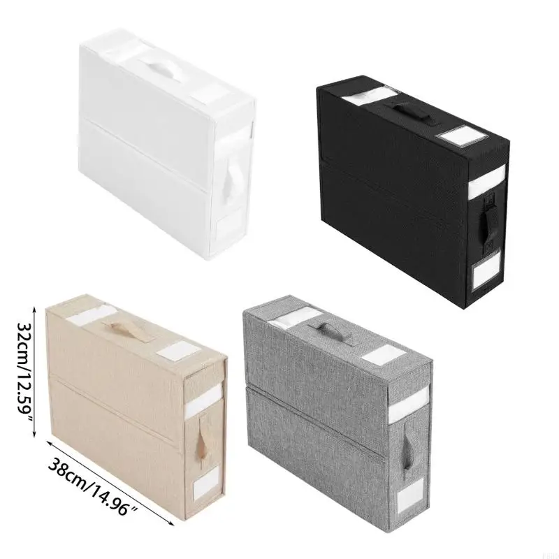 F68D Quilt Bed Bottom Storage Box Fabric Folding Clothes Moisture-Proof Storage Box 6