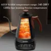 Gooseneck Electric Kettle 1200W Electric Tea & Coffee Kettle with Four Heating Modes Rapid Heating,±1℉ Temperature Control, 2