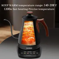 Gooseneck Electric Kettle 1200W Electric Tea & Coffee Kettle with Four Heating Modes Rapid Heating,±1℉ Temperature Control, 2