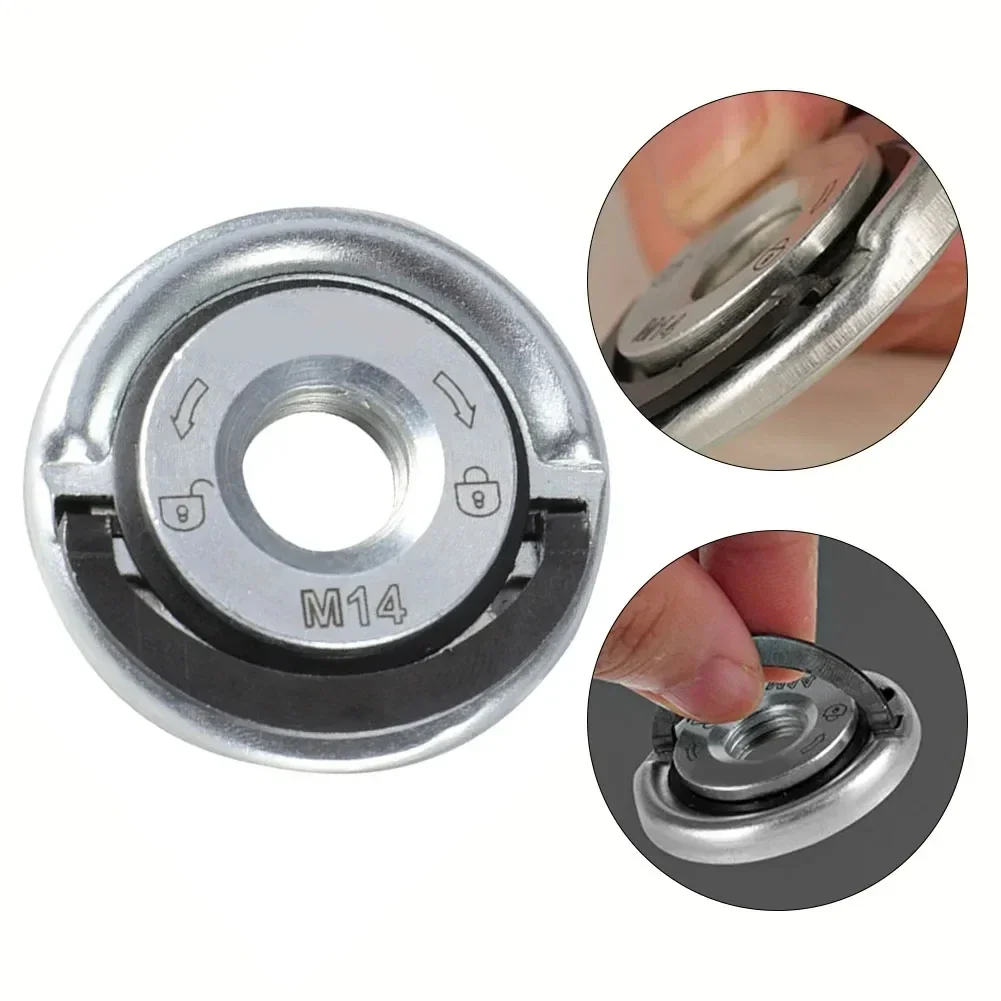 Angle Grinder Electric Angle Grinder Electric Grinder Quick Release Flange Nut M14 M10 Thread for Angle Grinder Clamping Flange
