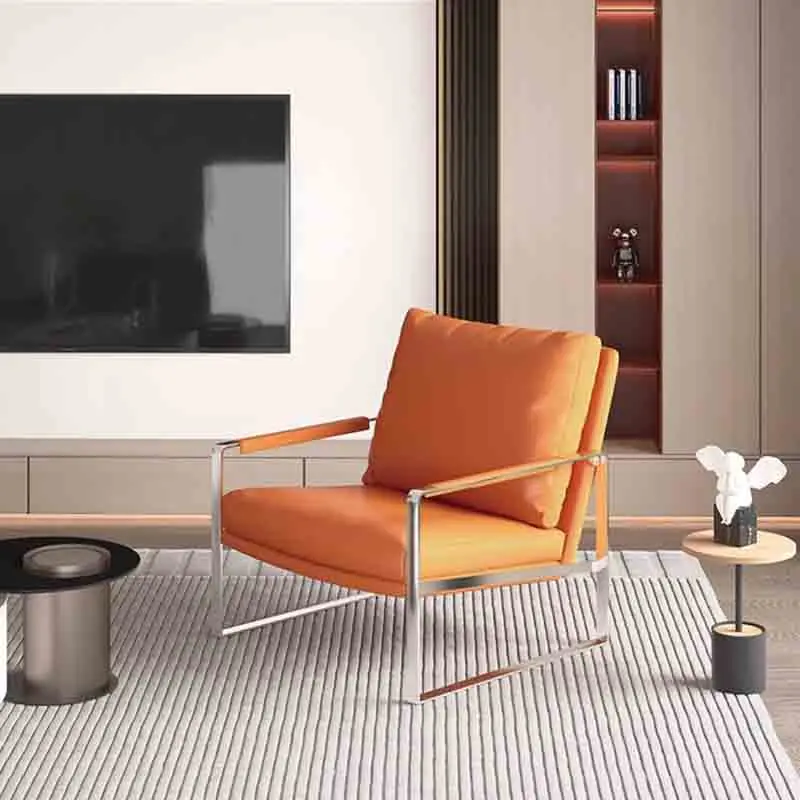 

Vintage Designer Living Room Chairs Modern Barber Waiting Single Sitting Room Chairs Makeup Relax Meubles De Salon Decorations