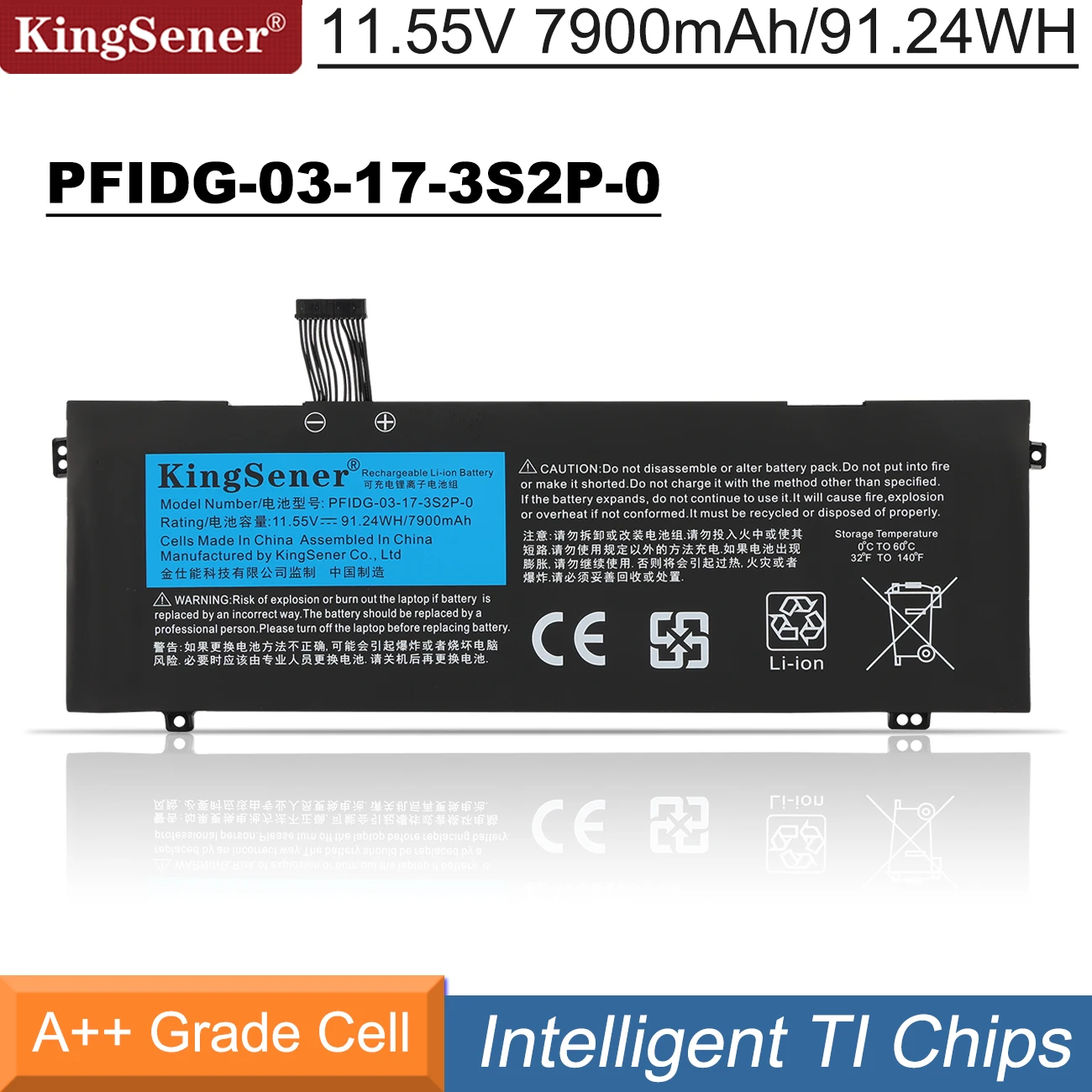 Batteria Per Laptop Kingsener Pfidg-03-17-3S2P-0 Per Getac S2 Umi Air S1 Plus Per Mechrevo Code 01 Air Ii S1 Plus Pfidg-00-13-3S2P-0