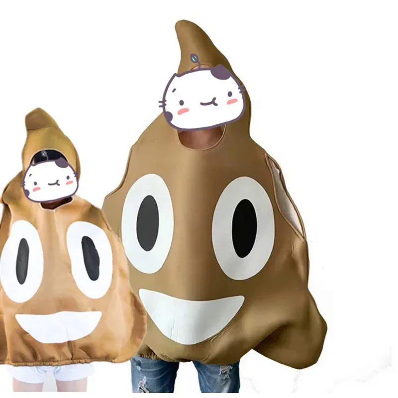 

Ye's New Halloween funny adult and kid cosplay costume jumpsuit street toilet paper and poop shit stage performance
