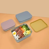 Bpa Free Lunch Box Stainless Steel White Silicone Lid Customized Kids Stainless Steel Lunch Box 2