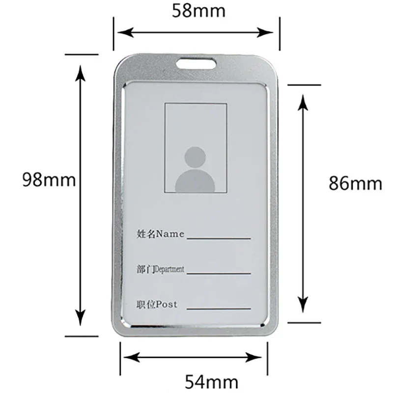 Fashion Unisex Card Cover Women Lanyard Aluminum Alloy Work ID Card Holder Business Work ID Badge Holder Metal Bags Case card holder id card case business card holder id card holder credit card holder wallet card holder card wallet document card wallet wallet card bag