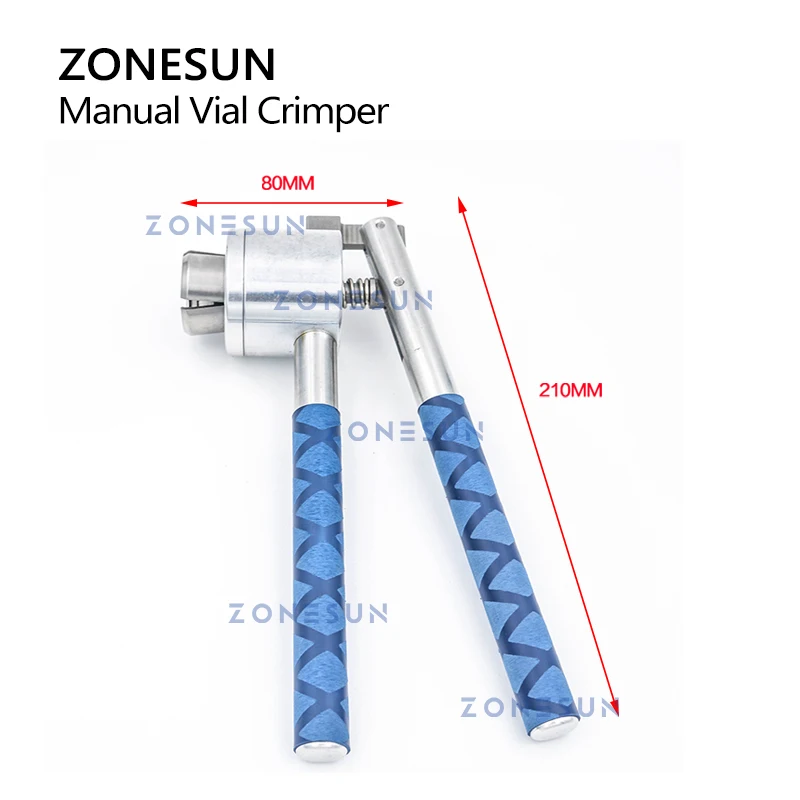 ZONESUN Perfume Bottle Manual Crimper ZS-PBC1 Vial Sealer 13/15/18/20mm Capping Stainless Steel Spray Handheld