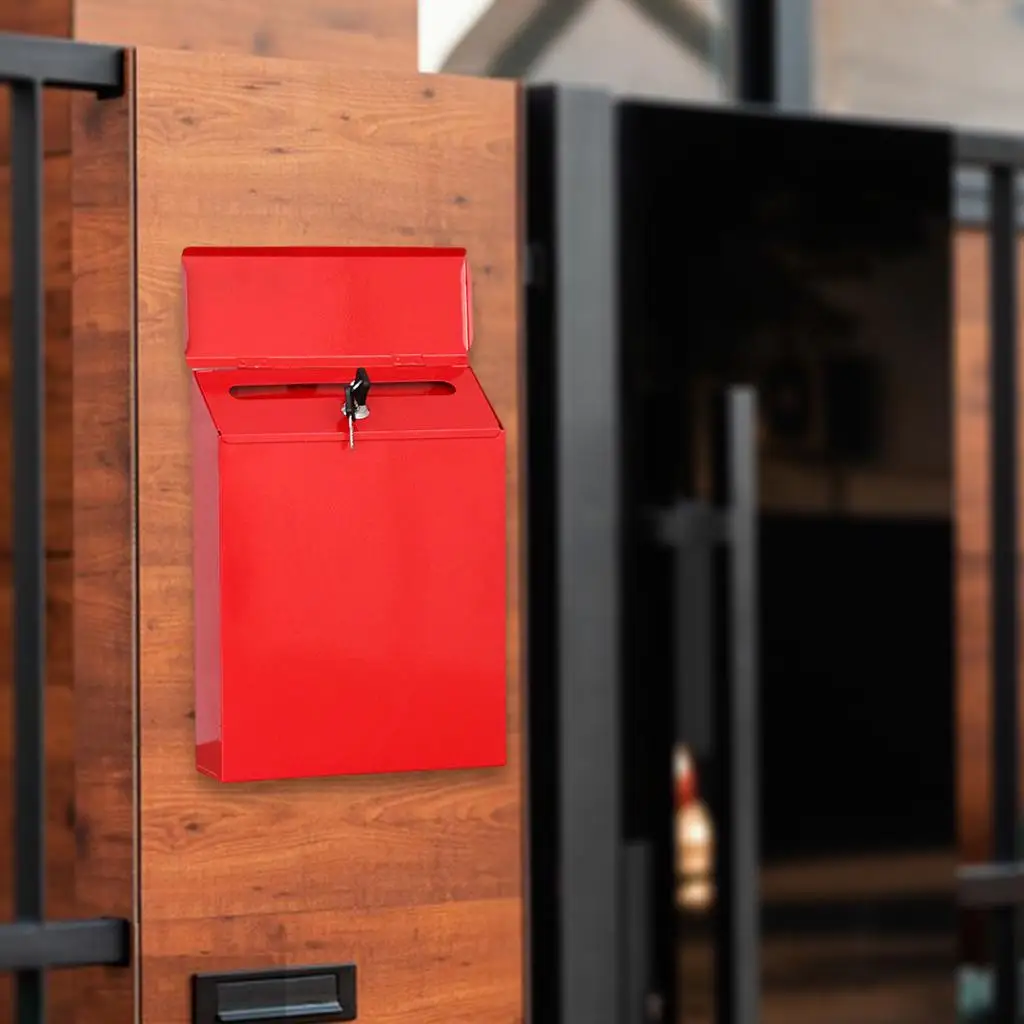 Secure Vertical Mailbox with Lock Sturdy Envelope and Newspaper Holder for Home and Office wall mounted mailbox,post mount mailbox