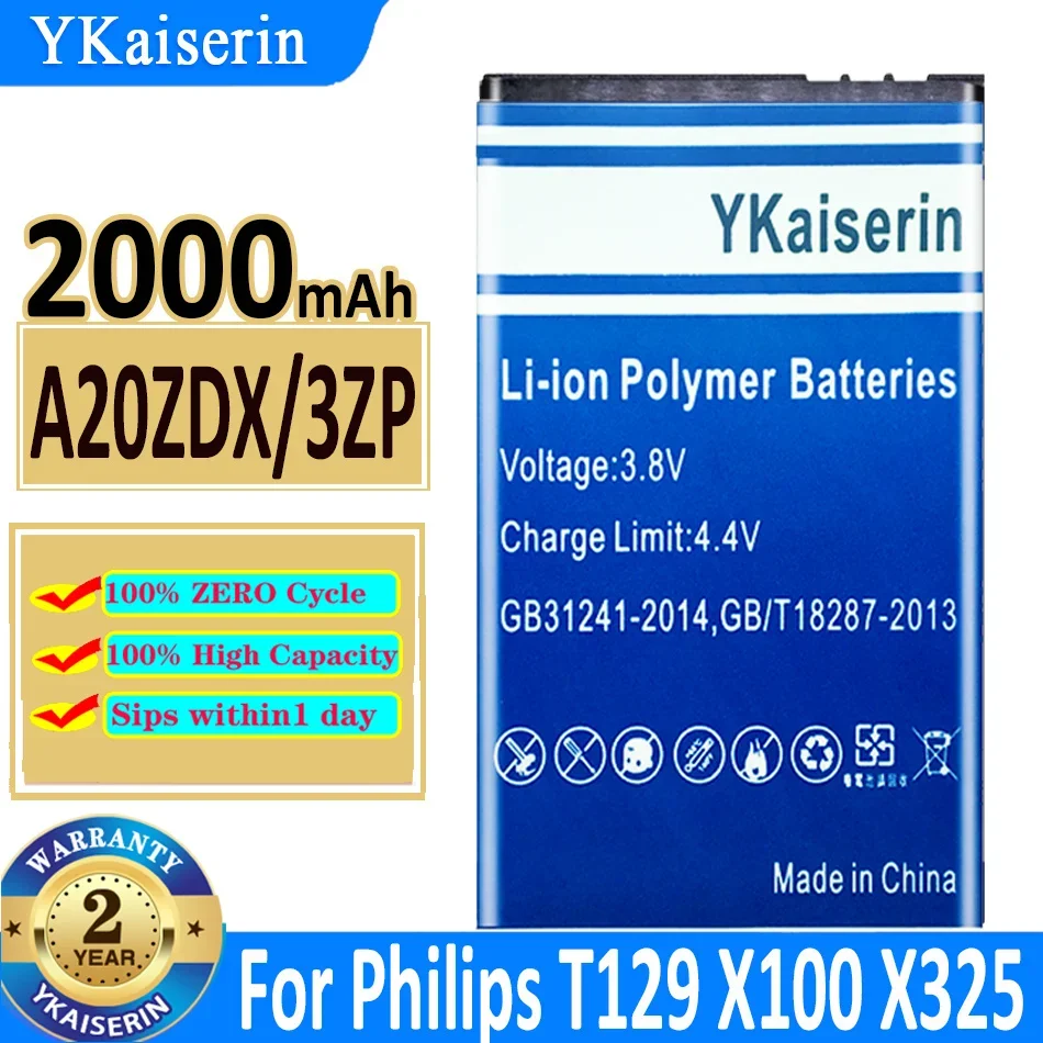 Batteria Ykaiserin A20Zdx/3Zp Per Batterie Per Smartphone Philips Xenium X325 X100 T129 + Codice Di Tracciamento