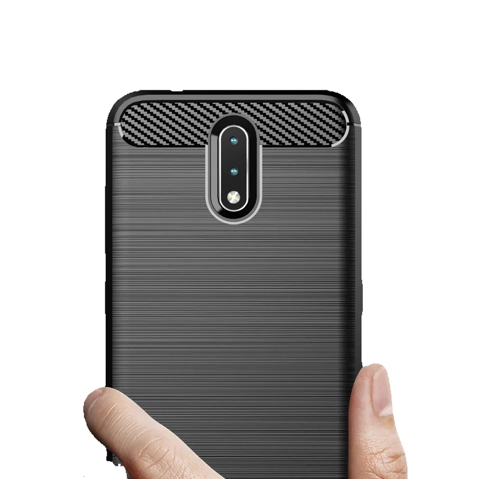 Funda De Silicona Con Diseño Fibra Carbono Para Nokia 1.4, 2.4, 3.4, 5.3, 7.2, G20, X10 - Antigolpes Y Antideslizante